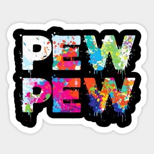 Pew Pew - Funny Paintball Sticker